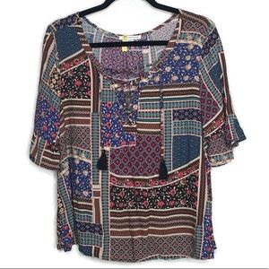 3/$20 American Eagle Outfitters Boho Shirt tassels